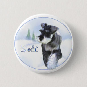Standard Schnauzer Noel 2 Inch Round Button