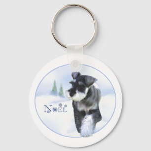 Standard Schnauzer Noel Keychain