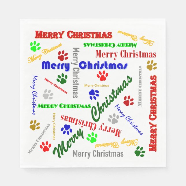 Standard Size Christmas Paper Luncheon Napkin (Front)