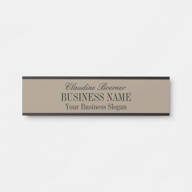 Standard Size Name Plate Crafter Artist Business (Front)