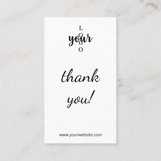 Standard Small Business Thank You Code Business Card (Front)