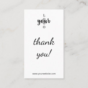Standard Small Business Thank You Code Card