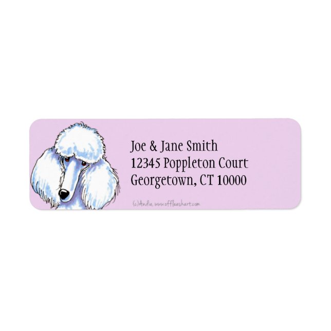 Standard White Poodle Simply Thistle (Front)