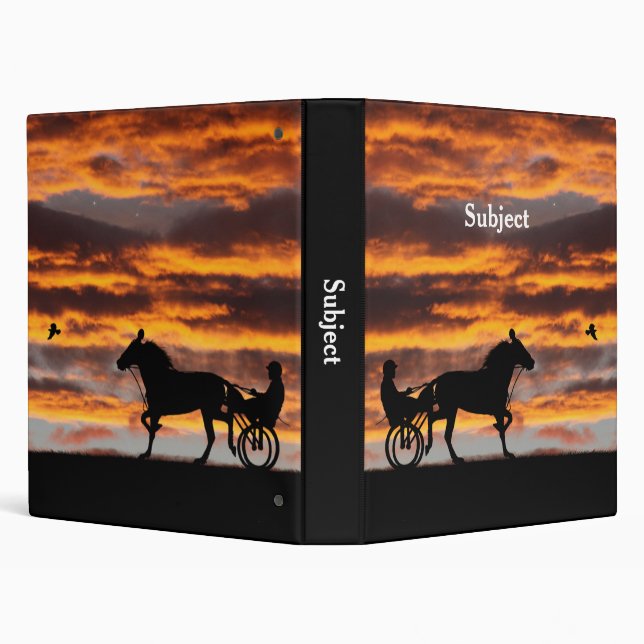 Standardbred Trotter Racehorse Binder (Background)