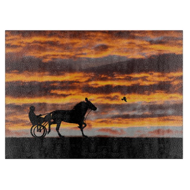 Standardbred Trottinf Racehorse Cutting Board (Front)