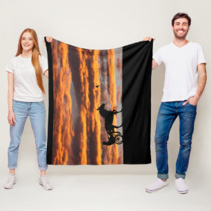 Standardbred Trotting Racehorse Fleece Blanket