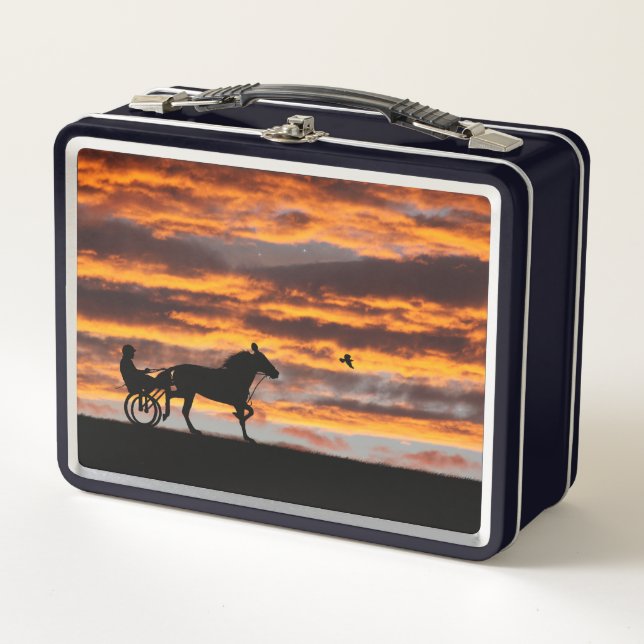 Standardbred Trotting Racehorse Lunch Box (Front)
