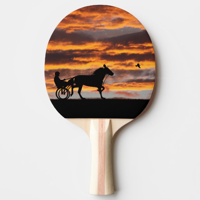 Standardbred Trottring Racehorse Ping Pong Paddle (Front)