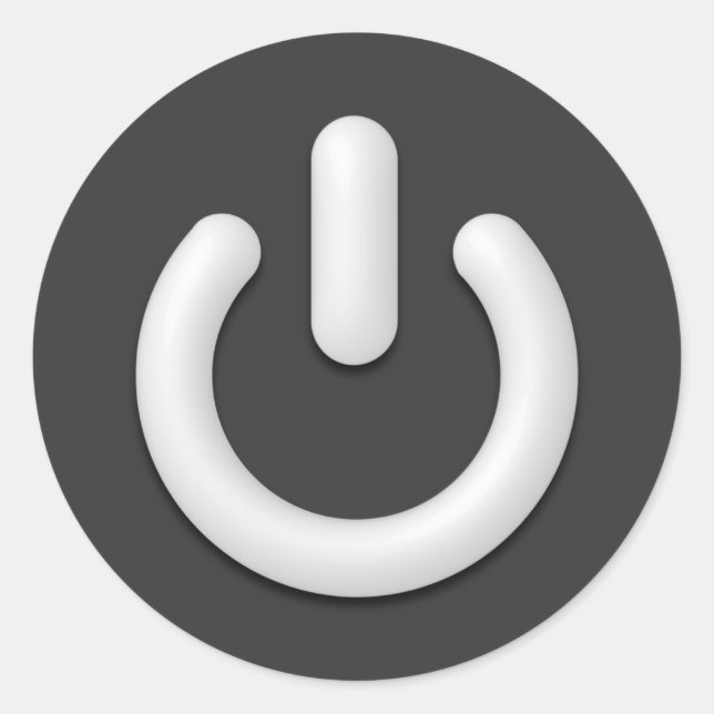 Standby (power) Button Classic Round Sticker (Front)