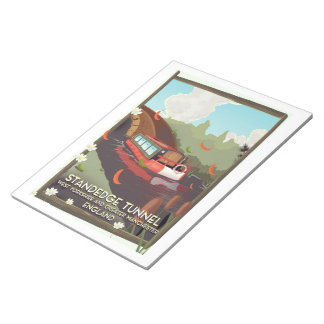 Standedge tunnel UK canal travel poster. Notepad