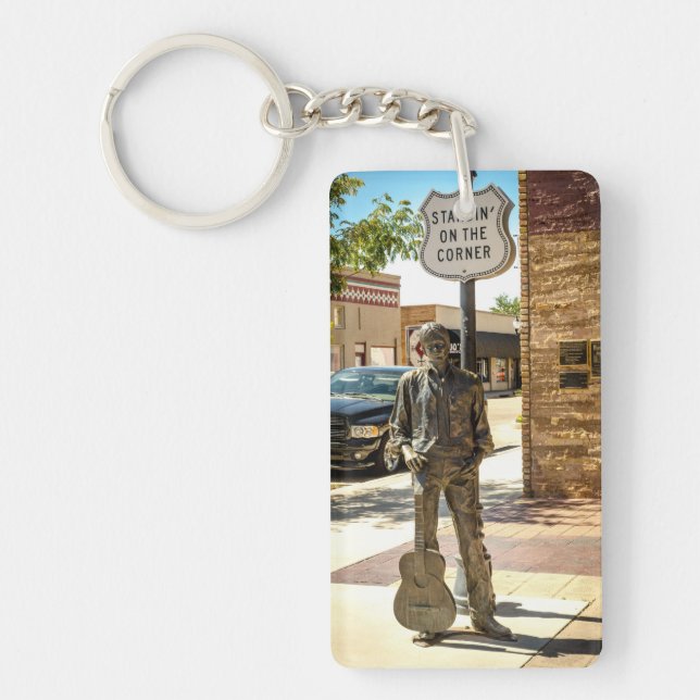 Standin' On The Corner in Winslow, AZ. Keychain (Front)