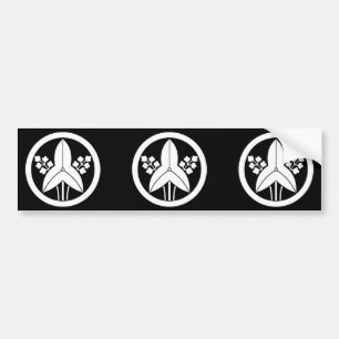 Standing arrowhead in circle bumper sticker