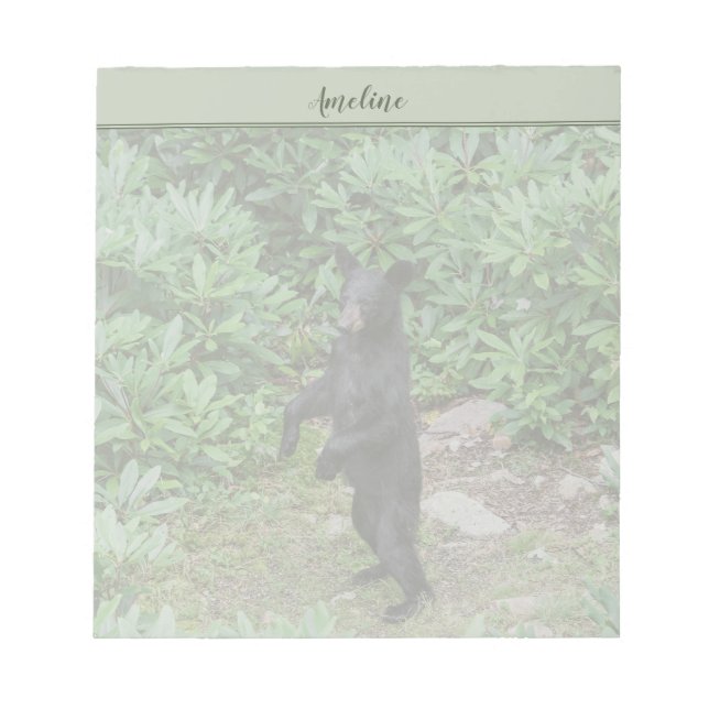 Standing Black Bear Notepad (Front)
