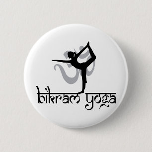 Standing Bow Pulling Pose Bikram Yoga 2 Inch Round Button