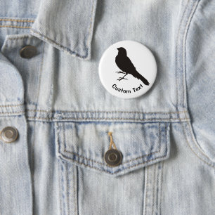 Standing Canary Bird 2 Inch Round Button