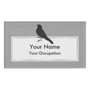 Standing Canary Bird Name Tag