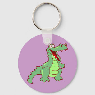 Standing Cartoon Alligator Keychain