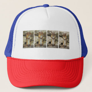 Standing chipmunk trucker hat