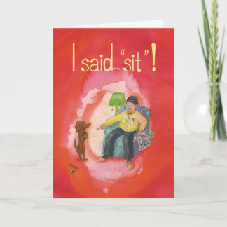 Standing Dachshund - Funny Get Well Greeting Card