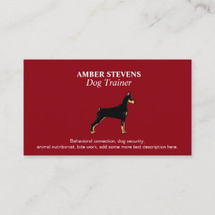 Standing Dog Animal Care Services and Training  Business Card