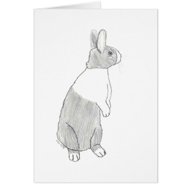 Standing Dutch Rabbit (Blank inside) (Front)