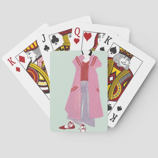 Standing Fashion Figure - Oversized Jacket Playing Cards (Back)