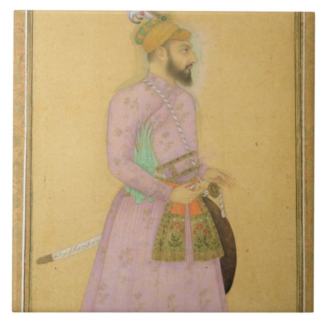 Standing figure of a Mughal prince, from the Small Tile (Front)