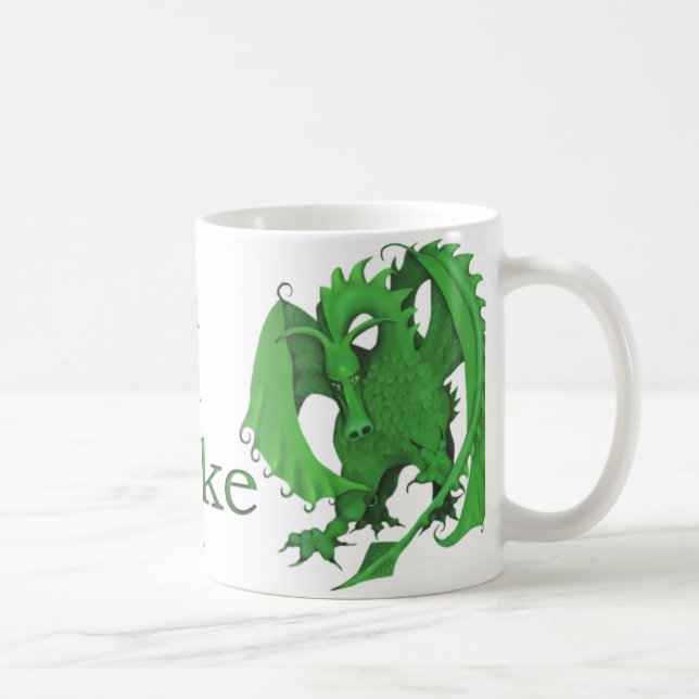 Standing Green Dragon Mug for Mike (Right)