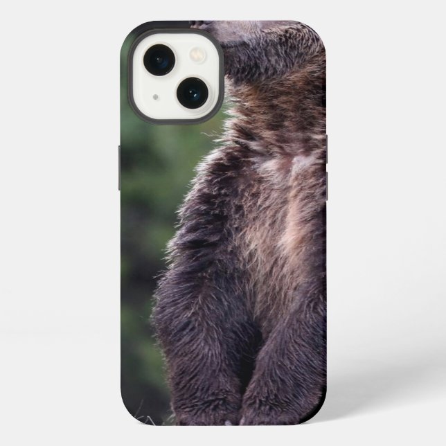 Standing Grizzly Bear iPhone Case (Back)