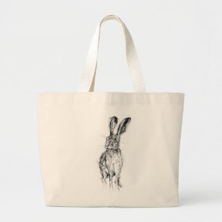 Standing Hare Large Tote Bag