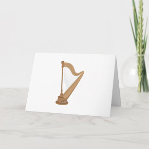 Standing Harp Card