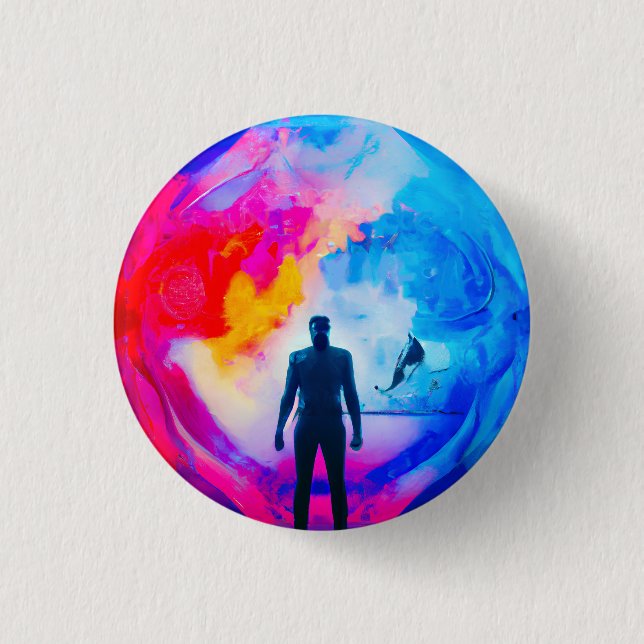 Standing in Colours 1 Inch Round Button (Front)