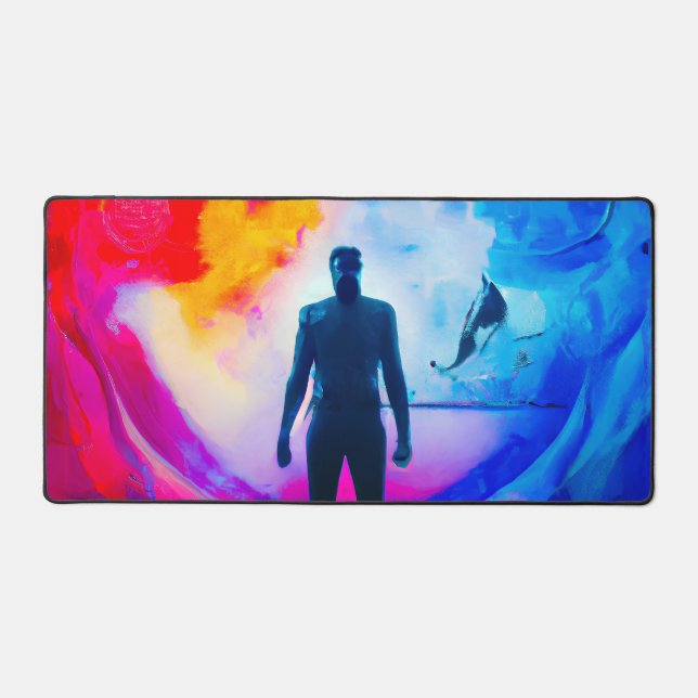 Standing in Colours Desk Mat (Front)