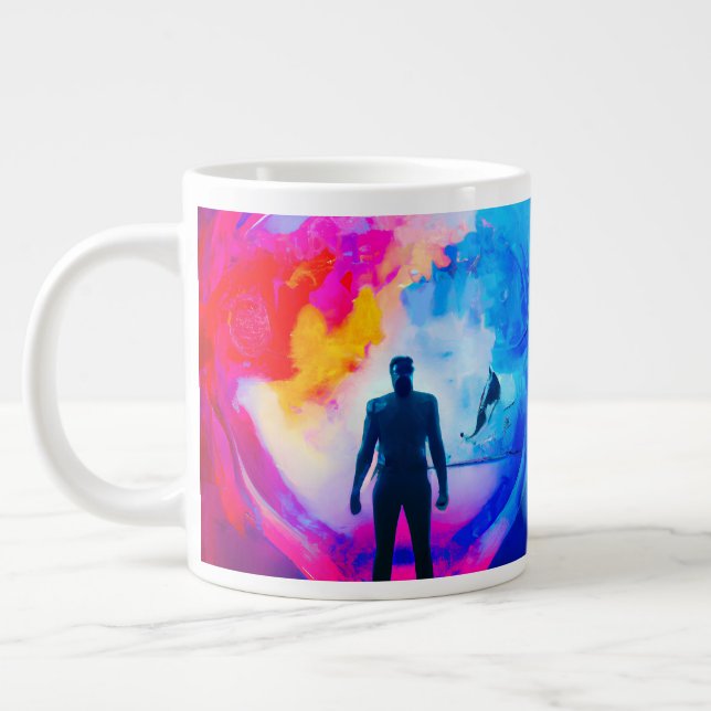 Standing in Colours Large Coffee Mug (Left)