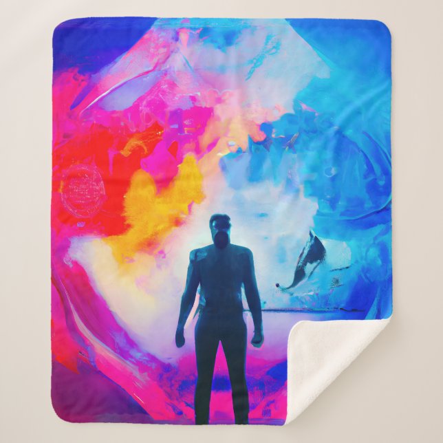 Standing in Colours Sherpa Blanket (Front)