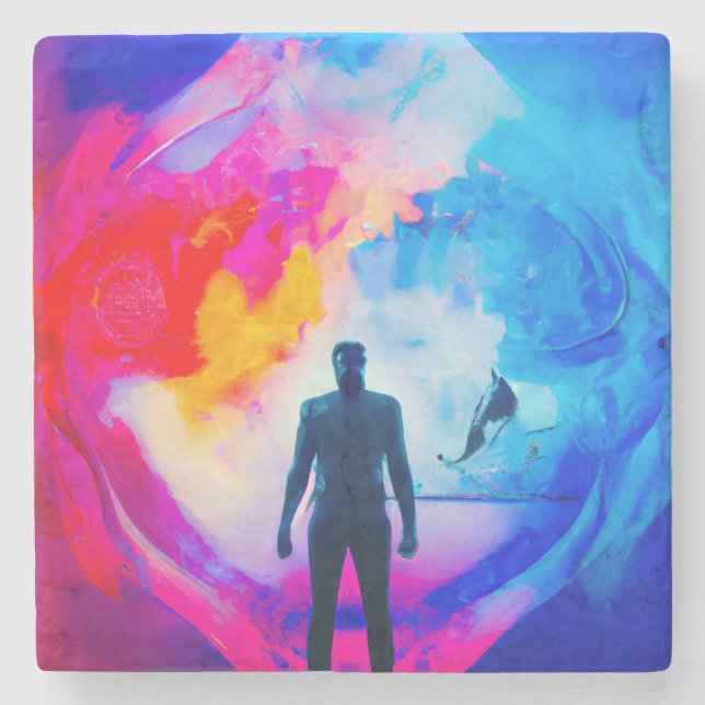 Standing in Colours Stone Coaster (Front)