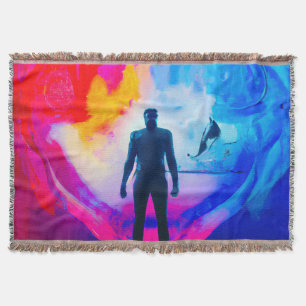 Standing in Colours Throw Blanket