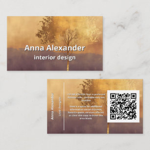 Standing Light Tree Minimal Design Business Card