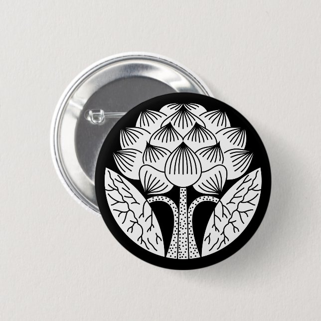 Standing Lotus flower 2 Inch Round Button (Front & Back)