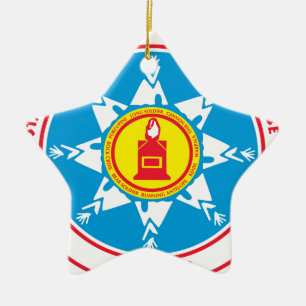 Standing Rock tribe logo Ceramic Ornament