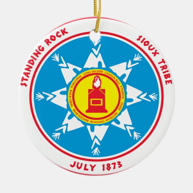 Standing Rock tribe logo Ceramic Ornament (Front)
