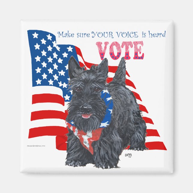 Standing Scottie VOTE Magnet (Front)