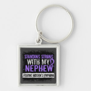 Standing Strong Nephew Hodgkins Lymphoma Keychain