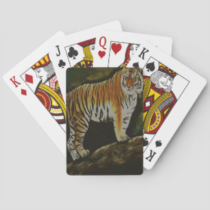 Standing Tiger Safari Animal Art Playing Cards
