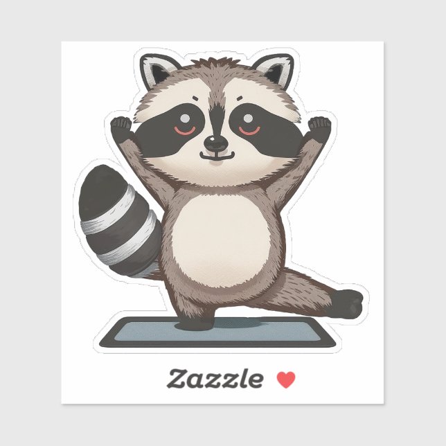 Standing Trash Panda Pose Funny Raccoon (Sheet)
