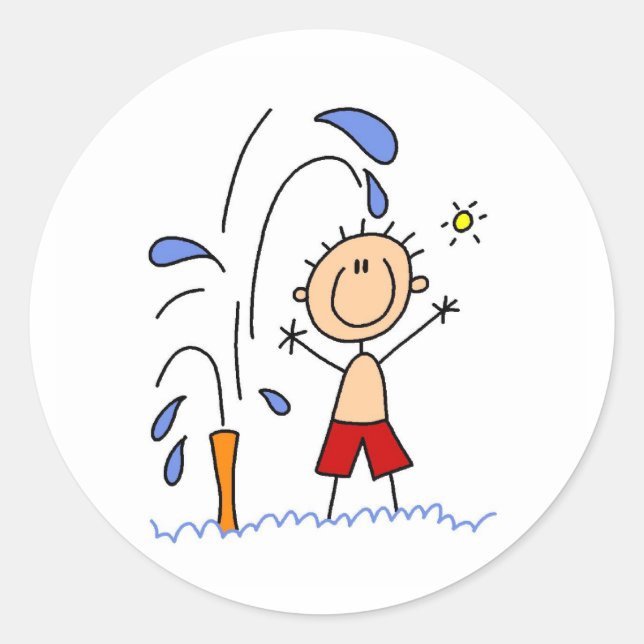 Standing Under The Sprinkler Sticker (Front)