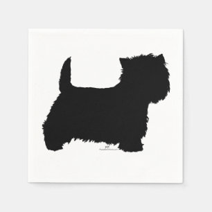 Standing Westie Silhouette Napkin