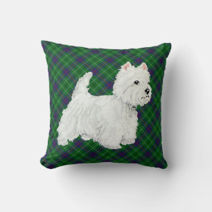 Standing Westie Throw Pillow
