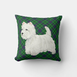 Standing Westie Throw Pillow