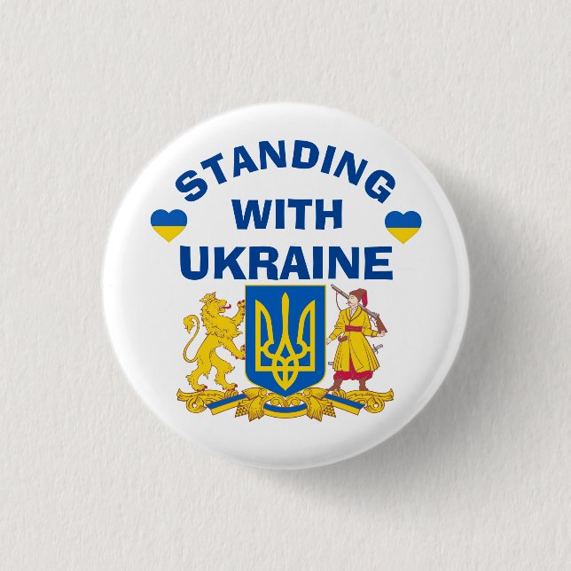 STANDING WITH UKRAINE Button (Front)